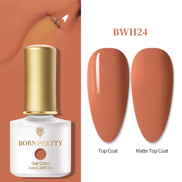 BORN PRETTY 1 Bottle 7ml Glitter Nail Gel Polish Colorful Pink Purple UV LED Varnish Soak Off Nail Art UV Gel Polish