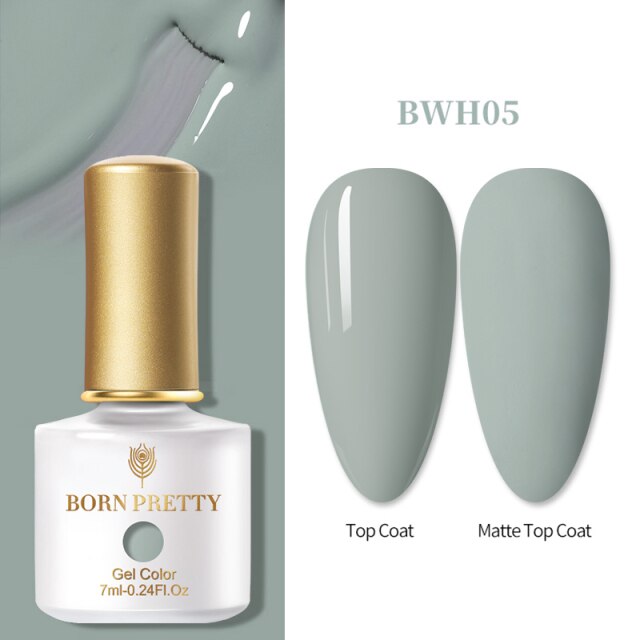 BORN PRETTY 1 Bottle 7ml Glitter Nail Gel Polish Colorful Pink Purple UV LED Varnish Soak Off Nail Art UV Gel Polish