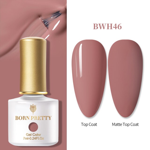 BORN PRETTY 1 Bottle 7ml Glitter Nail Gel Polish Colorful Pink Purple UV LED Varnish Soak Off Nail Art UV Gel Polish