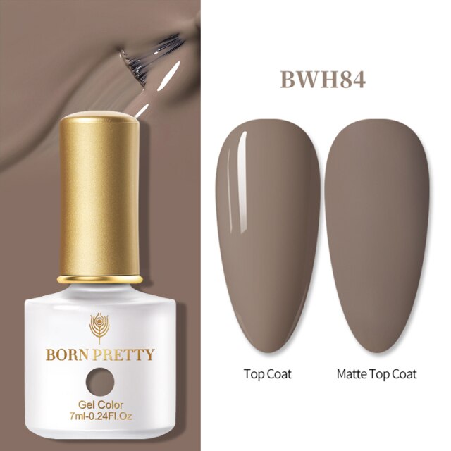 BORN PRETTY 1 Bottle 7ml Glitter Nail Gel Polish Colorful Pink Purple UV LED Varnish Soak Off Nail Art UV Gel Polish