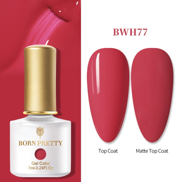 BORN PRETTY 1 Bottle 7ml Glitter Nail Gel Polish Colorful Pink Purple UV LED Varnish Soak Off Nail Art UV Gel Polish