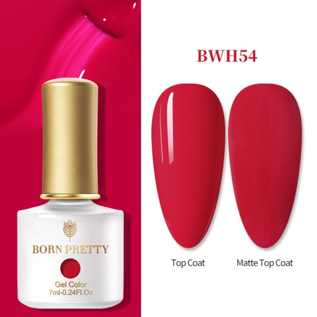 BORN PRETTY 1 Bottle 7ml Glitter Nail Gel Polish Colorful Pink Purple UV LED Varnish Soak Off Nail Art UV Gel Polish