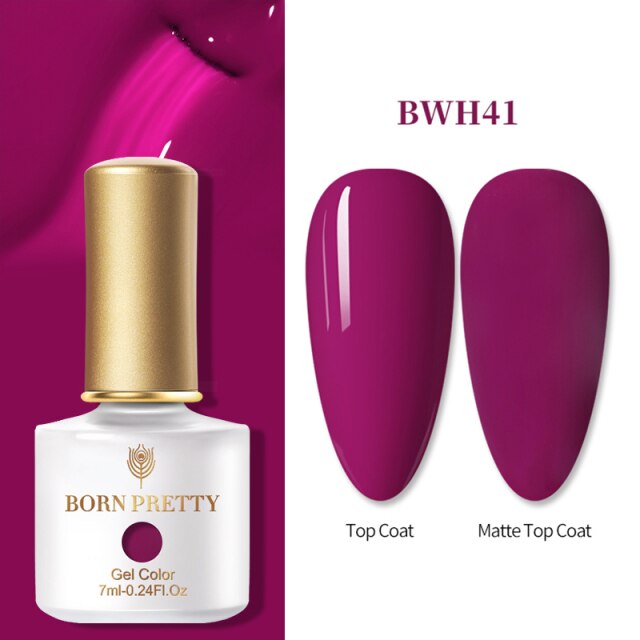 BORN PRETTY 1 Bottle 7ml Glitter Nail Gel Polish Colorful Pink Purple UV LED Varnish Soak Off Nail Art UV Gel Polish
