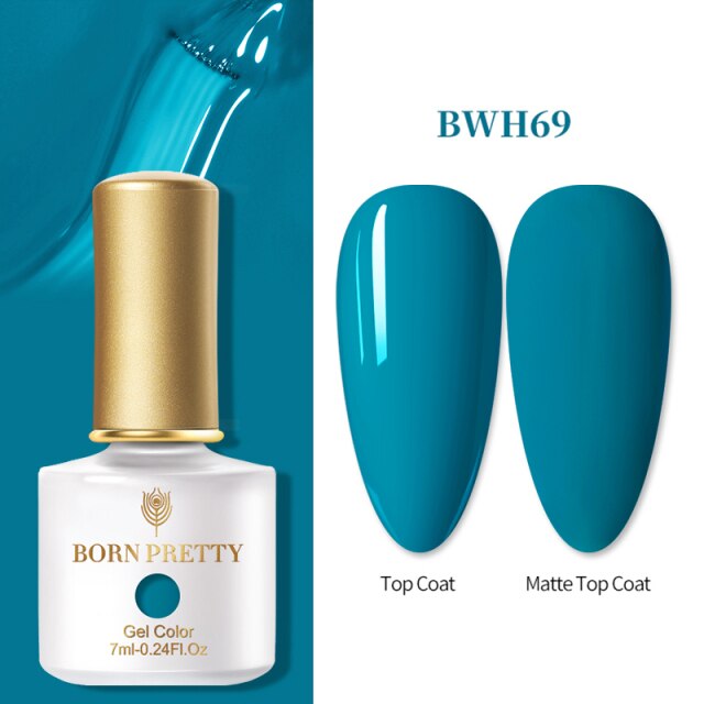 BORN PRETTY 1 Bottle 7ml Glitter Nail Gel Polish Colorful Pink Purple UV LED Varnish Soak Off Nail Art UV Gel Polish