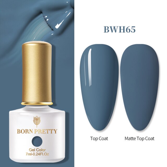 BORN PRETTY 1 Bottle 7ml Glitter Nail Gel Polish Colorful Pink Purple UV LED Varnish Soak Off Nail Art UV Gel Polish