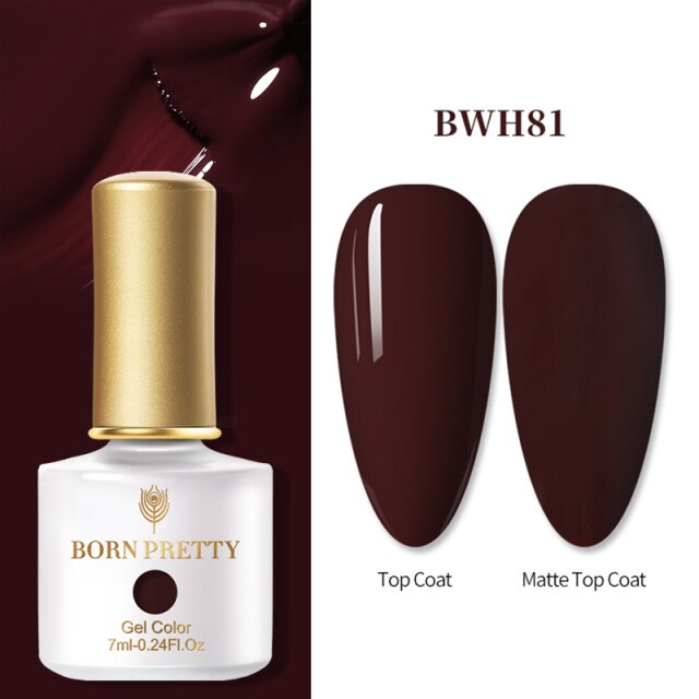 BORN PRETTY 1 Bottle 7ml Glitter Nail Gel Polish Colorful Pink Purple UV LED Varnish Soak Off Nail Art UV Gel Polish