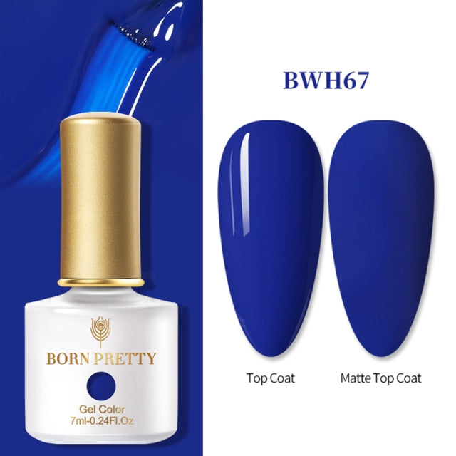 BORN PRETTY 1 Bottle 7ml Glitter Nail Gel Polish Colorful Pink Purple UV LED Varnish Soak Off Nail Art UV Gel Polish