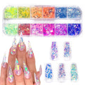10g Holographic AB Nail Glitter Flakes Shell Sparkly Sequins Irregular Paillette DIY Gel Polish Manicure Nail Art Decorations