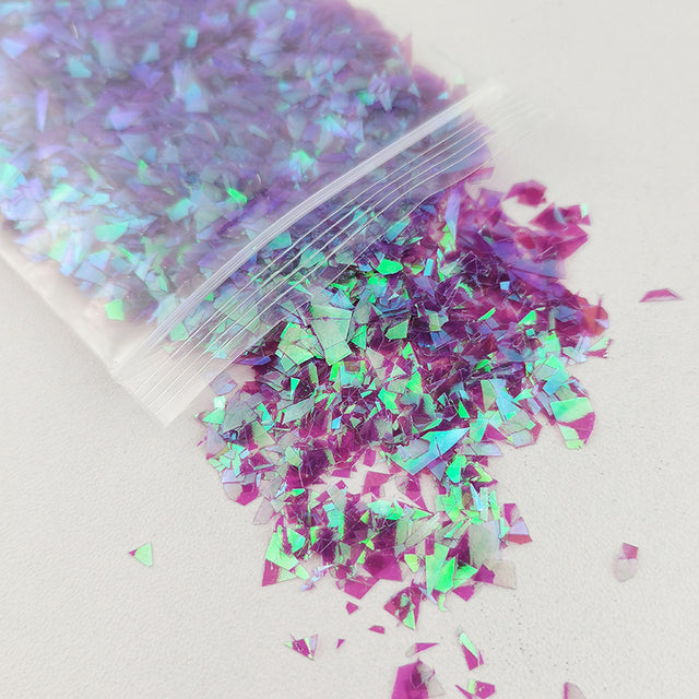 10g Holographic AB Nail Glitter Flakes Shell Sparkly Sequins Irregular Paillette DIY Gel Polish Manicure Nail Art Decorations