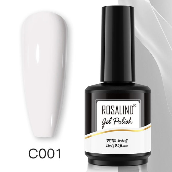 ROSALIND Gel Nail Polish 40 Colors Semi Permanent Manicure Nail Art Gel Varnishes Hybrid Base Top Coat For Gel Polish