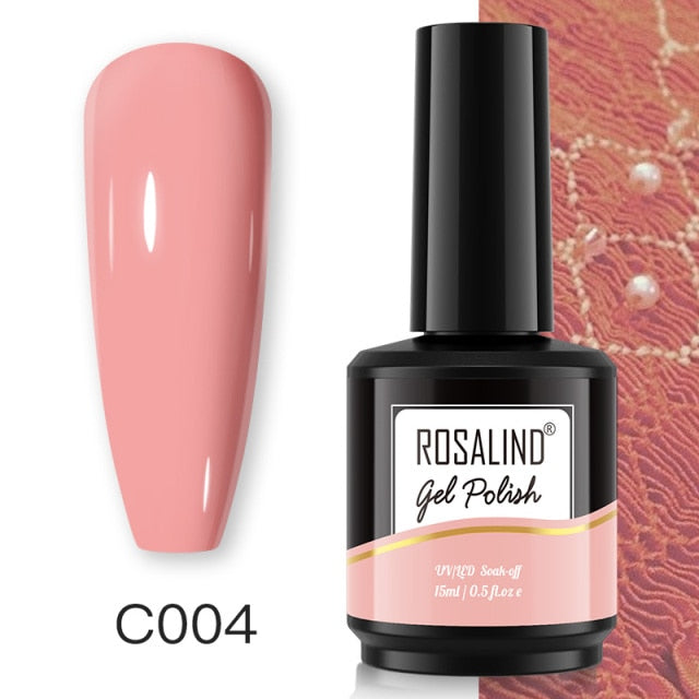 ROSALIND Gel Nail Polish 40 Colors Semi Permanent Manicure Nail Art Gel Varnishes Hybrid Base Top Coat For Gel Polish