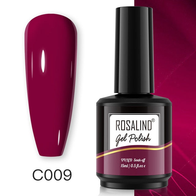 ROSALIND Gel Nail Polish 40 Colors Semi Permanent Manicure Nail Art Gel Varnishes Hybrid Base Top Coat For Gel Polish