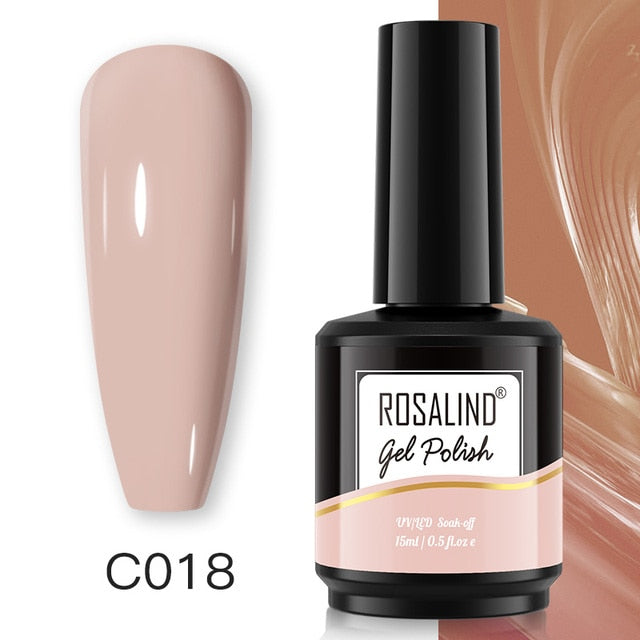 ROSALIND Gel Nail Polish 40 Colors Semi Permanent Manicure Nail Art Gel Varnishes Hybrid Base Top Coat For Gel Polish