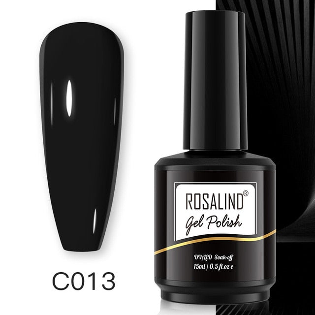 ROSALIND Gel Nail Polish 40 Colors Semi Permanent Manicure Nail Art Gel Varnishes Hybrid Base Top Coat For Gel Polish