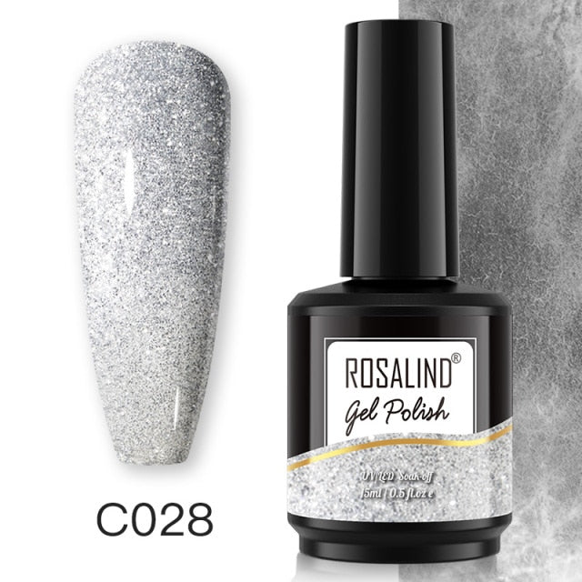 ROSALIND Gel Nail Polish 40 Colors Semi Permanent Manicure Nail Art Gel Varnishes Hybrid Base Top Coat For Gel Polish
