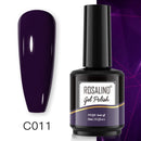 ROSALIND Gel Nail Polish 40 Colors Semi Permanent Manicure Nail Art Gel Varnishes Hybrid Base Top Coat For Gel Polish