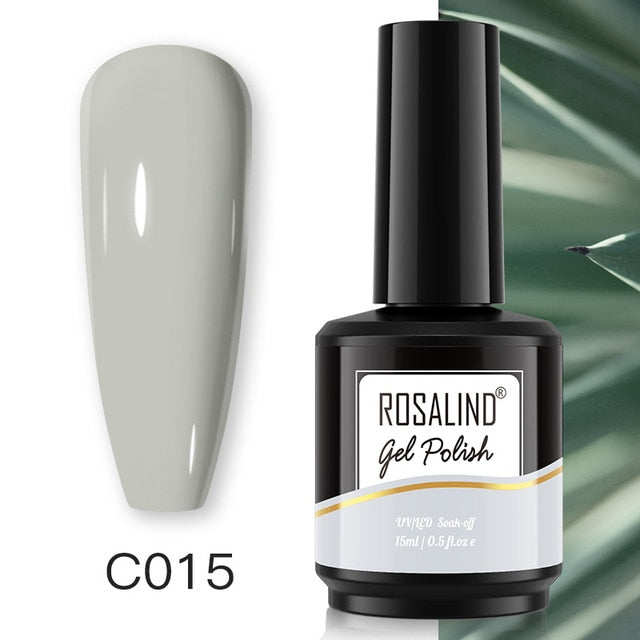 ROSALIND Gel Nail Polish 40 Colors Semi Permanent Manicure Nail Art Gel Varnishes Hybrid Base Top Coat For Gel Polish