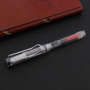 High Quality Piston Fountain Pen Transparent White bullet Needle 0.38mm 0.5mm Stationery Office School Supplies