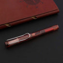 High Quality Piston Fountain Pen Transparent White bullet Needle 0.38mm 0.5mm Stationery Office School Supplies