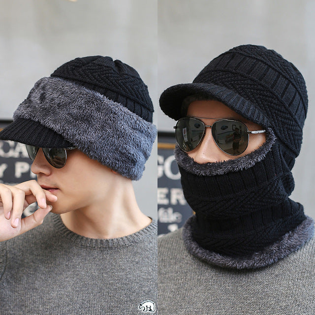 Winter Hat Skullies Beanies Hats Winter Beanies For Men Women Wool Scarf Caps Balaclava Mask Gorras Bonnet Knitted Hat