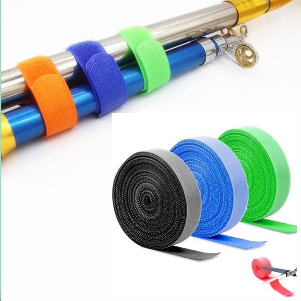 1 PCS Fishing Rod Tie Holders Straps Belts Suspenders Fastener Hook Loop Cable Cord Ties Belt Fishing Tackle Fishing Accessories