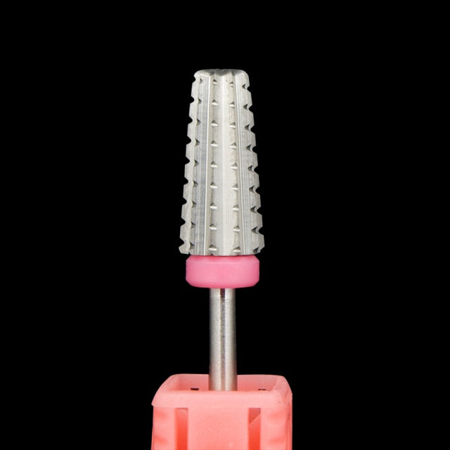 5 in 1 Tapered Safety Carbide Nail Drill Bits With Cut Drills Carbide Milling Cutter For Manicure Remove Gel Nails Accessories