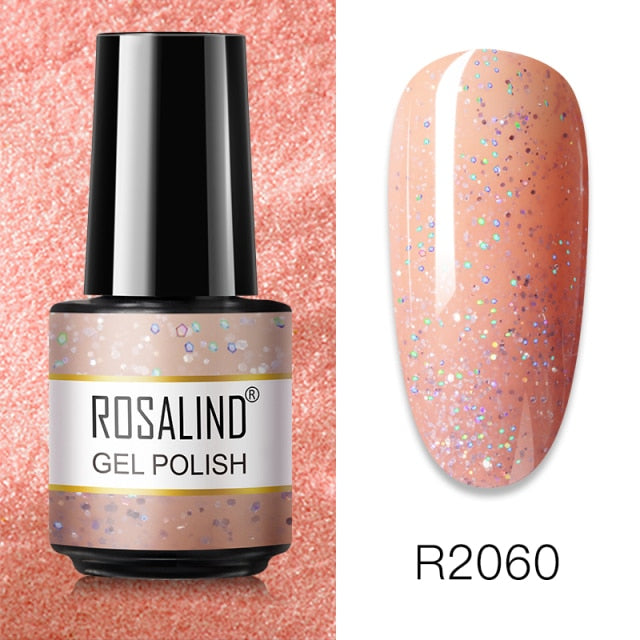 ROSALIND Gel Polish 7ml Gel Nail Polish All For Manicure Semi Permanent Soak Off Gel UV LED Varnishes Base Top Matte Coat