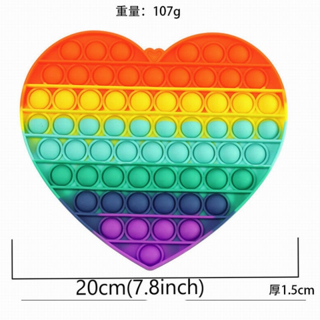 Squeeze Toy Fidget Toys Rainbow Push It Bubble Antistress Toys Sensory Toy To Relieve Autism Free Shipping