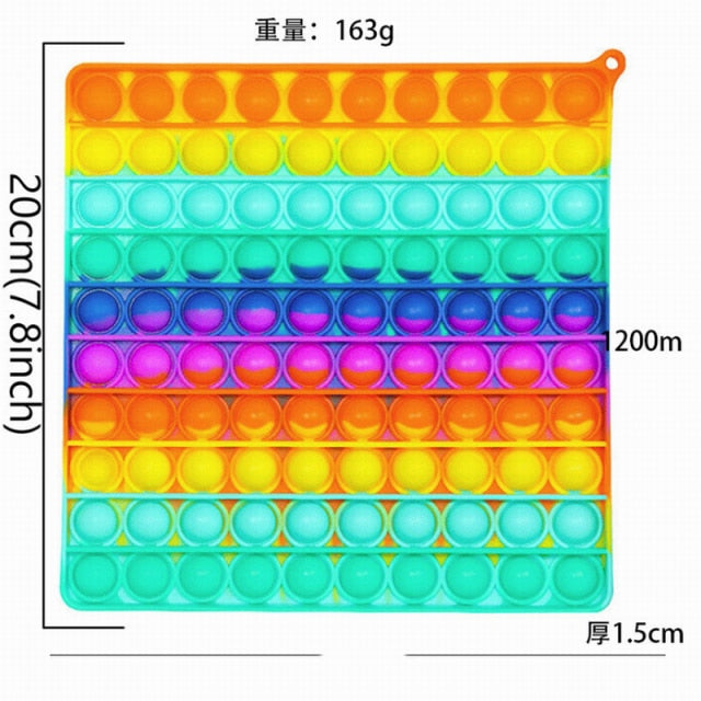 Squeeze Toy Fidget Toys Rainbow Push It Bubble Antistress Toys Sensory Toy To Relieve Autism Free Shipping