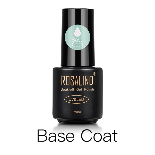 ROSALIND Top And Base Coat Gel Polish Long Lasting Reinforce 7ml Hybrid Varnishes Manicure Nail Gel Lacquer Nail Art Primer