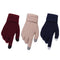 Women's Winter Touch Screen Gloves Thicken Warm Knitted Stretch Gloves Imitation Wool Full Finger Outdoor Skiing Gloves