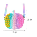 Cute Bag Fidget Toys Reliver Stress Toy Rainbow Push Bubble Simple Dimmer Antistress Toy Children Sensory Game Toy Backpack