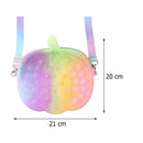 Cute Bag Fidget Toys Reliver Stress Toy Rainbow Push Bubble Simple Dimmer Antistress Toy Children Sensory Game Toy Backpack
