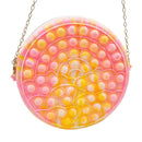 Cute Bag Fidget Toys Reliver Stress Toy Rainbow Push Bubble Simple Dimmer Antistress Toy Children Sensory Game Toy Backpack