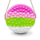 Cute Bag Fidget Toys Reliver Stress Toy Rainbow Push Bubble Simple Dimmer Antistress Toy Children Sensory Game Toy Backpack