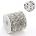 1Yard/Pack Glitter Crystal Rhinestones For Clothing Loose Flatback Sew On Rhinestone Chain AB Glass Rhinestones With Claw Z200