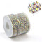 1Yard/Pack Glitter Crystal Rhinestones For Clothing Loose Flatback Sew On Rhinestone Chain AB Glass Rhinestones With Claw Z200