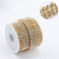 1Yard/Pack Glitter Crystal Rhinestones For Clothing Loose Flatback Sew On Rhinestone Chain AB Glass Rhinestones With Claw Z200