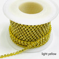 1Yard/Pack Glitter Crystal Rhinestones For Clothing Loose Flatback Sew On Rhinestone Chain AB Glass Rhinestones With Claw Z200