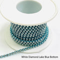1Yard/Pack Glitter Crystal Rhinestones For Clothing Loose Flatback Sew On Rhinestone Chain AB Glass Rhinestones With Claw Z200