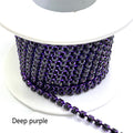 1Yard/Pack Glitter Crystal Rhinestones For Clothing Loose Flatback Sew On Rhinestone Chain AB Glass Rhinestones With Claw Z200
