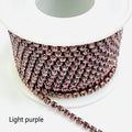 1Yard/Pack Glitter Crystal Rhinestones For Clothing Loose Flatback Sew On Rhinestone Chain AB Glass Rhinestones With Claw Z200