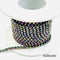 1Yard/Pack Glitter Crystal Rhinestones For Clothing Loose Flatback Sew On Rhinestone Chain AB Glass Rhinestones With Claw Z200