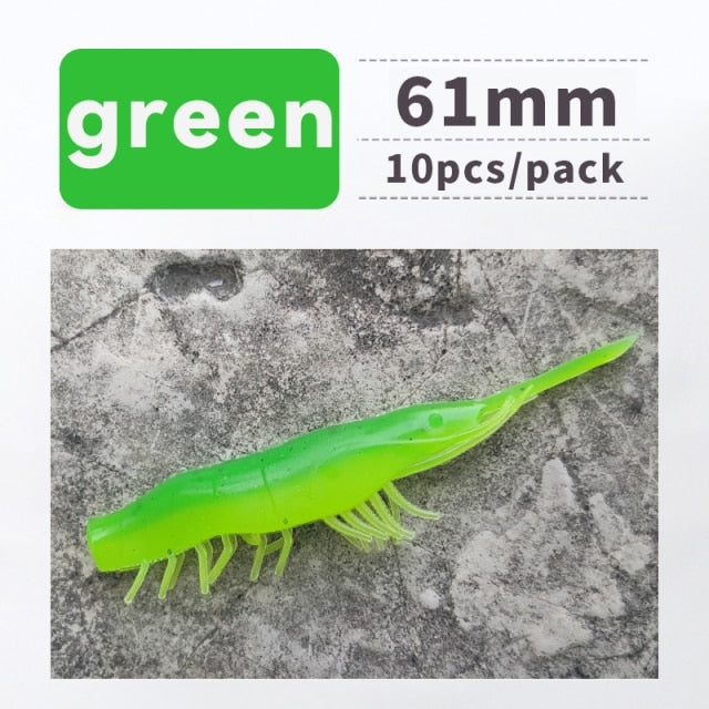 ANKIKEDI Soft Silicone Bait, Biting Shrimp Carp Bass, Pike Fishing Lure Gamba Gambas Gambita Lure,Sea Worm Swimbait Rockfishing
