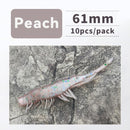 ANKIKEDI Soft Silicone Bait, Biting Shrimp Carp Bass, Pike Fishing Lure Gamba Gambas Gambita Lure,Sea Worm Swimbait Rockfishing