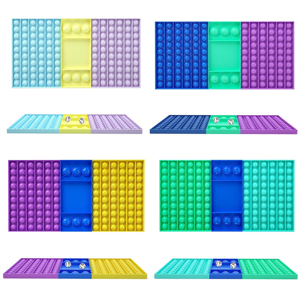 Big Size Popper Game Rainbow Chess Board Push Bubble Pops its Fidget Toys Stress Relief Toy Interactive Popet Game Sensory Toy