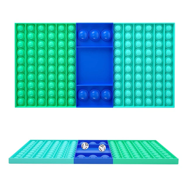 Big Size Popper Game Rainbow Chess Board Push Bubble Pops its Fidget Toys Stress Relief Toy Interactive Popet Game Sensory Toy