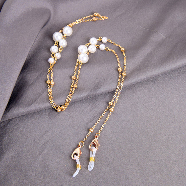 kissme Sunglasses Masking Chains For Women Multiple Acrylic Pearl Crystal Eyeglasses Chains 2021 New Fashion Jewelry Wholesale