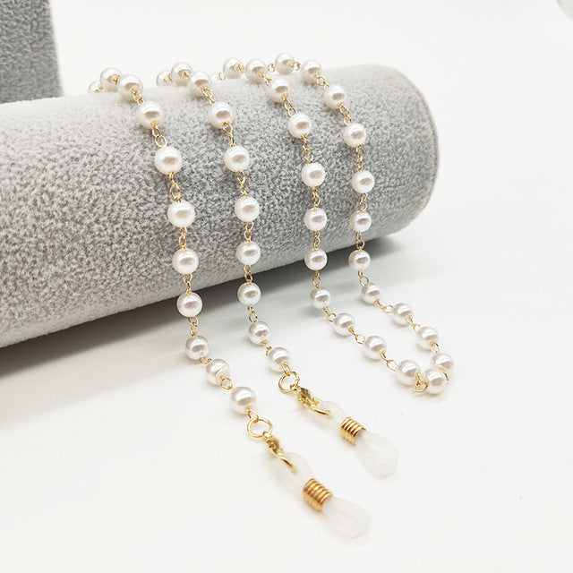 kissme Sunglasses Masking Chains For Women Multiple Acrylic Pearl Crystal Eyeglasses Chains 2021 New Fashion Jewelry Wholesale