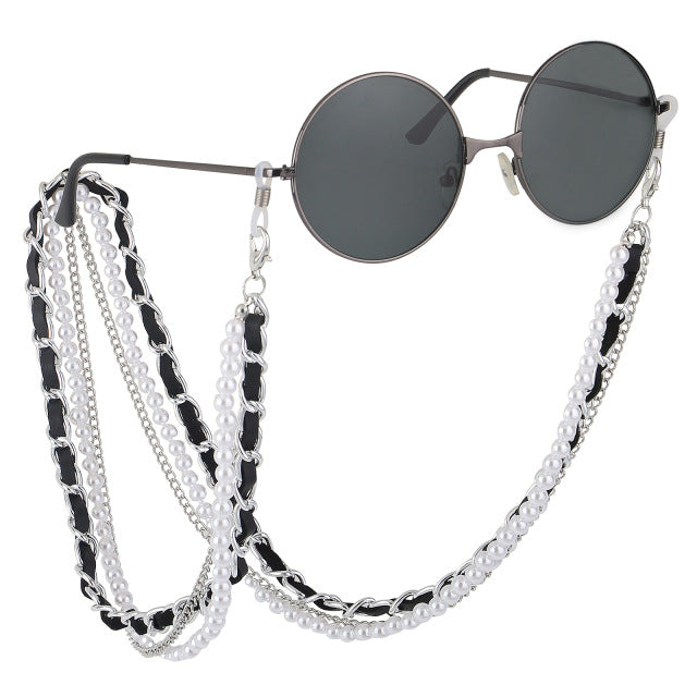 kissme Sunglasses Masking Chains For Women Multiple Acrylic Pearl Crystal Eyeglasses Chains 2021 New Fashion Jewelry Wholesale